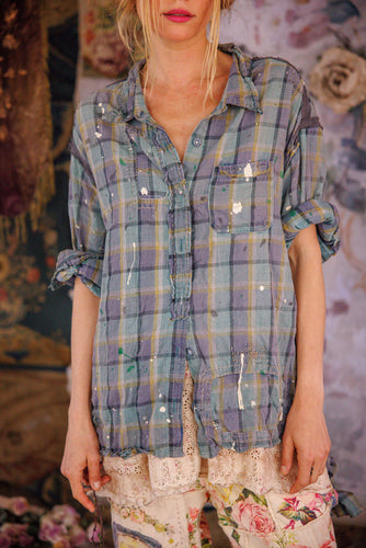 TOP 1391 | Check Adison Workshirt | Color: Wave