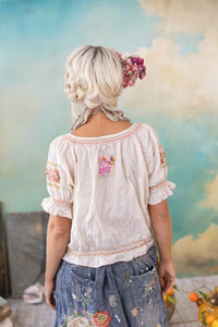 TOP 2134 | Embroidery Chrissy Folk Blouse