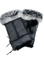Load image into Gallery viewer, Handsfree Shearling &amp; Rabbit Texting Gloves