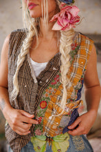 Load image into Gallery viewer, VEST 084 | Patchwork Andriy Vest | Color: Madras Yellow