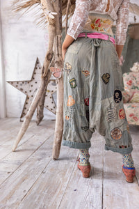 PANTS 772 | Embroidered Patch Joni Trousers