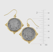 Load image into Gallery viewer, Indian Head Buffalo Nickel Earrings