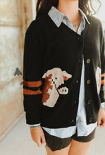 Load image into Gallery viewer, HEREFORD CATTLE CARDI IN BLACK
