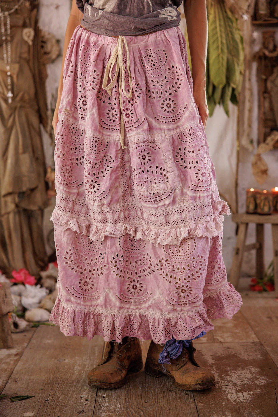 Skirt 220 Eyelet Pissarro Skirt Lychee Blossom