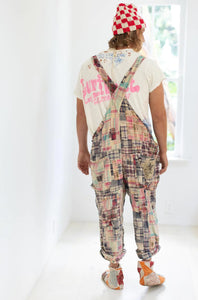 Overalls 073 Patchwork Love In Madras Rainbow