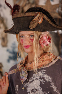 Scarf 235 Agathe French Floral Scarf Sunfaded Azalea