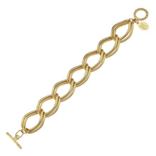 Load image into Gallery viewer, Gold Double Link Bracelet