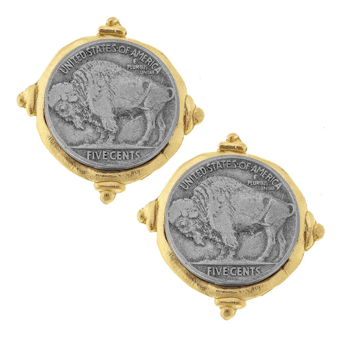 Buffalo Nickel Studs